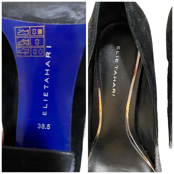 Elie Tahari Evon pumps with snake block heel, Size 38.5 EU - Picture 7 of 9